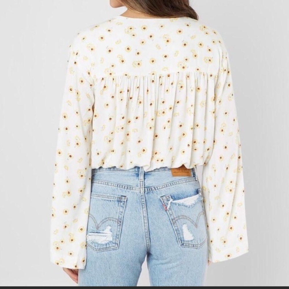 Free People Forties Feels Sunflower Bodysuit, XS - Picture 3 of 7